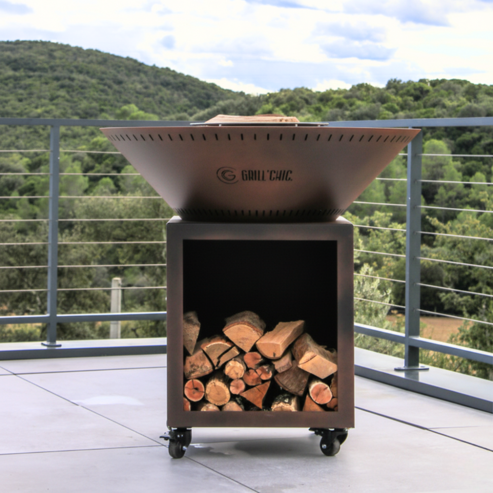Pack Confort Brasero Classique Acier 83 Imitation Corten Double Cuve Nos promos