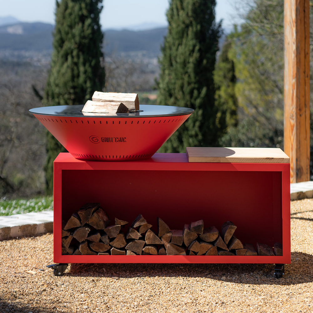 Pack Confort Brasero Traditionnel Acier 103 Imitation Corten Double Cuve Nos promos