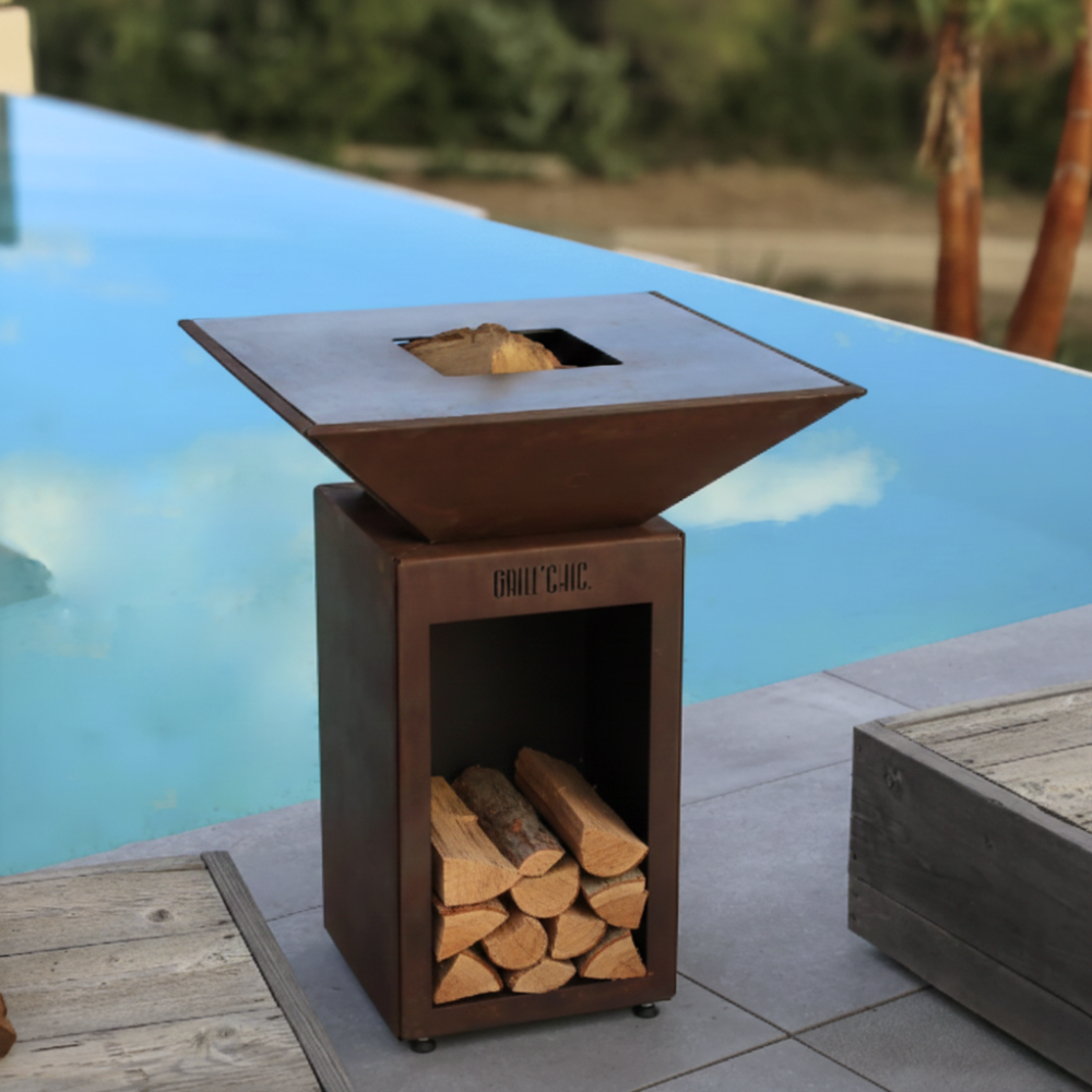 Pack Confort Brasero Auvergnat Corten Bois Carre 62 Simple Cuve Nos promos