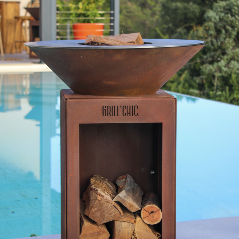 Pack Confort Brasero Auvergnat Corten Bois Rond 62 Simple Cuve Nos promos