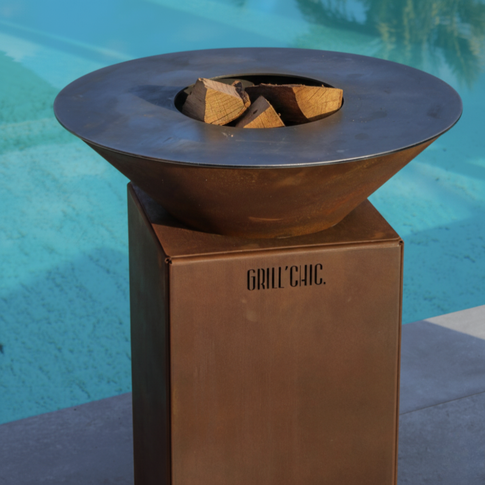 Pack Confort Brasero Auvergnat Corten Normal Rond 62 Simple Cuve Corten