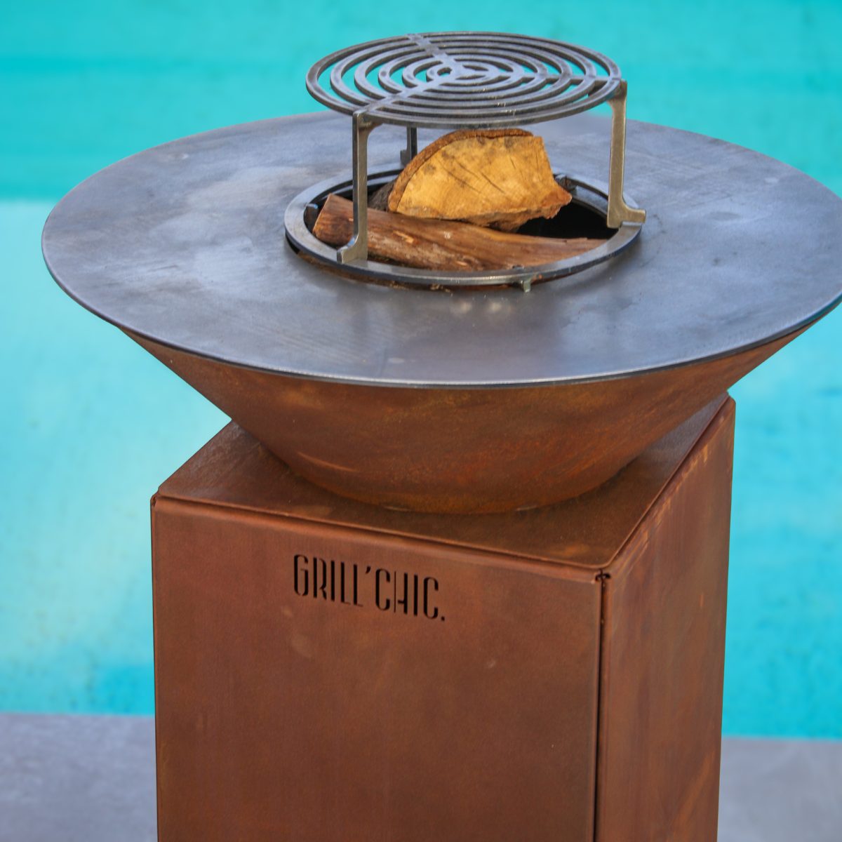 Pack Confort Brasero Cevenol Corten Normal Rond 74 Simple Cuve Corten