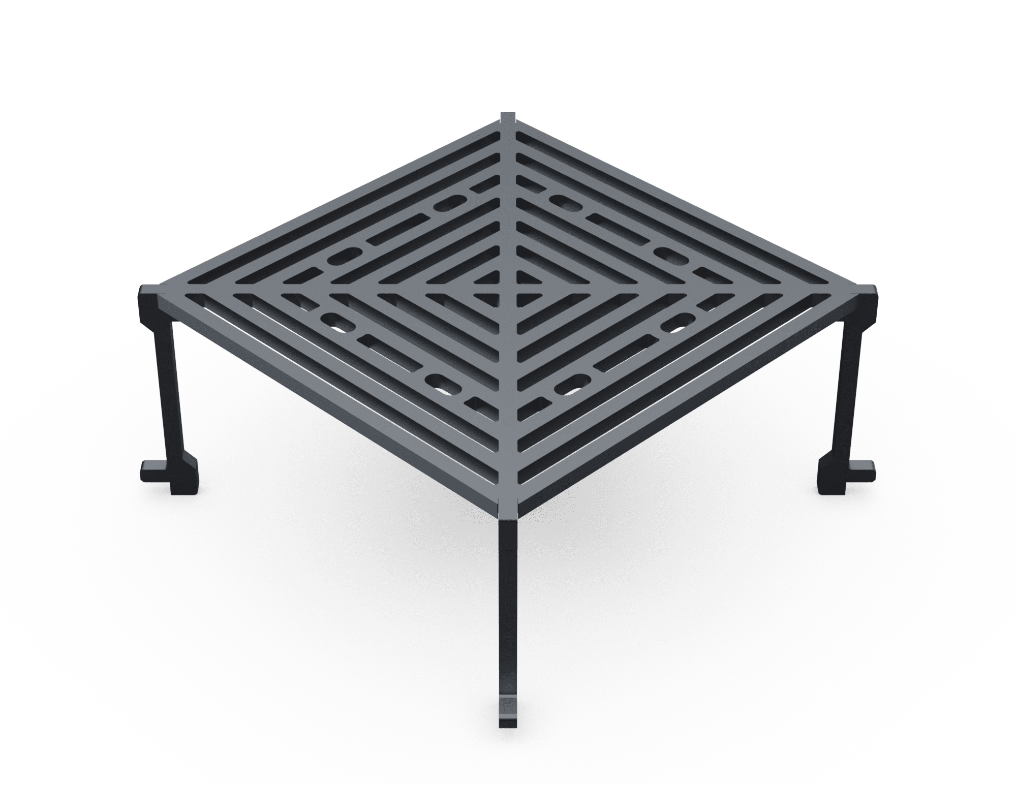 Pack Confort Brasero Cevenol Acier Normal Carré 74 Noir Double Cuve — photo 2